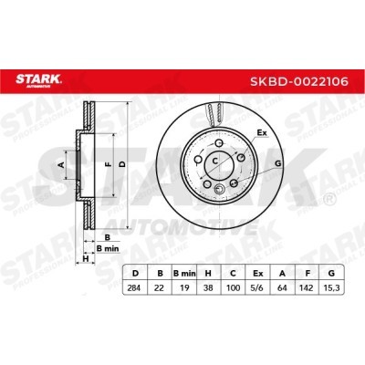 Tarcza hamulcowa Stark SKBD-0022106 SKBD-0022106 - foto 5