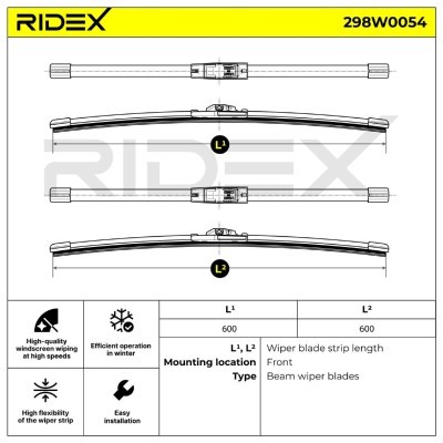 Pióro Wycieraczki RIDEX 298W0054 298W0054 - foto 6