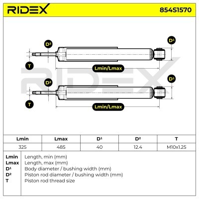 Amortyzator RIDEX 854S1570 854S1570 - foto 6