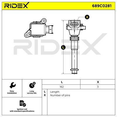 Cewka Zapłonowa RIDEX 689C0281 689C0281 - foto 5