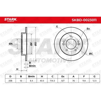 Tarcza hamulcowa Stark SKBD-0023011 SKBD-0023011 - foto 5