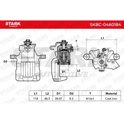 Zacisk Hamulcowy Stark SKBC-0460184 SKBC-0460184 - foto 3