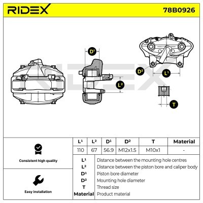 Zacisk Hamulcowy RIDEX 78B0926 78B0926 - foto 6