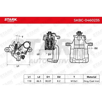 Zacisk Hamulcowy Stark SKBC-0460235 SKBC-0460235 - foto 3