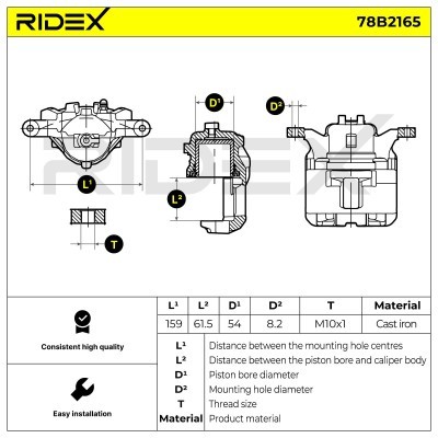 Zacisk Hamulcowy RIDEX 78B2165 78B2165 - foto 6
