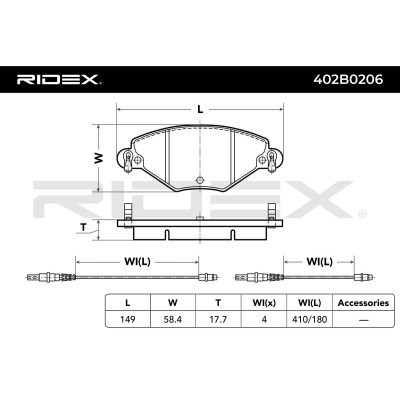 Klocki hamulcowe RIDEX 402B0206 402B0206 - foto 3