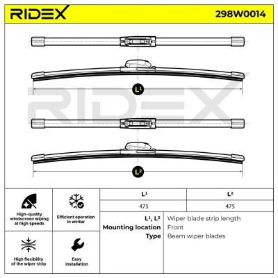 Pióro Wycieraczki RIDEX 298W0014 298W0014 - foto 6