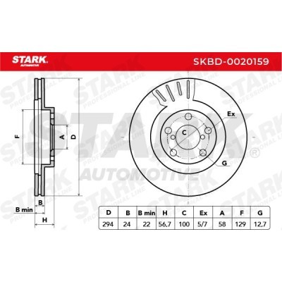 Tarcza hamulcowa Stark SKBD-0020159 SKBD-0020159 - foto 5
