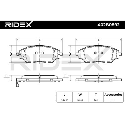 Klocki hamulcowe RIDEX 402B0892 402B0892 - foto 7