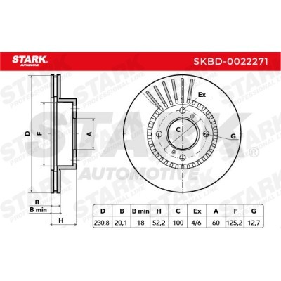 Tarcza hamulcowa Stark SKBD-0022271 SKBD-0022271 - foto 8