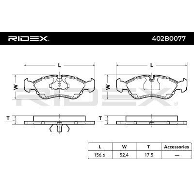 Klocki hamulcowe RIDEX 402B0077 402B0077 - foto 3