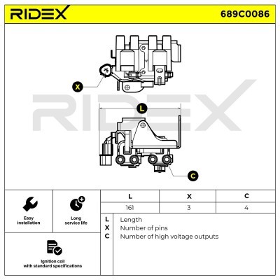 Cewka Zapłonowa RIDEX 689C0086 689C0086 - foto 4