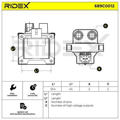 Cewka Zapłonowa RIDEX 689C0012 689C0012 - foto 4