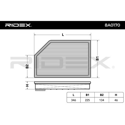 Filtr Powietrza RIDEX 8A0170 8A0170 - foto 6