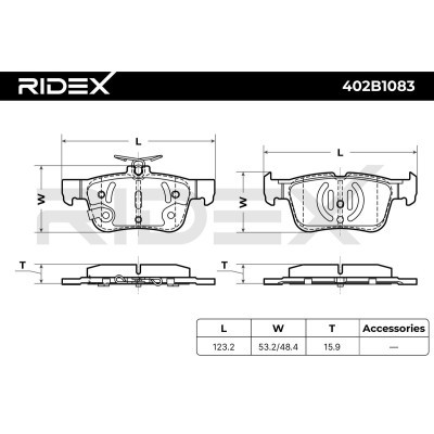 Klocki hamulcowe RIDEX 402B1083 402B1083 - foto 6