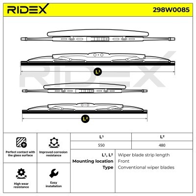 Pióro Wycieraczki RIDEX 298W0085 298W0085 - foto 7