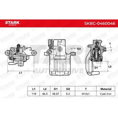 Zacisk Hamulcowy Stark SKBC-0460046 SKBC-0460046 - foto 3
