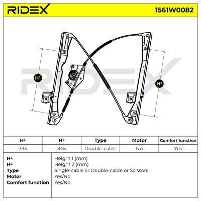 Podnośnik szyby RIDEX 1561W0082 1561W0082 - foto 6