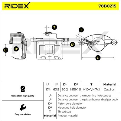 Zacisk Hamulcowy RIDEX 78B0215 78B0215 - foto 5