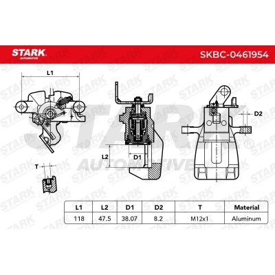 Zacisk Hamulcowy Stark SKBC-0461954 SKBC-0461954 - foto 3
