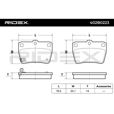 Klocki hamulcowe RIDEX 402B0223 402B0223 - foto 3