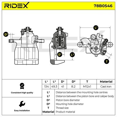 Zacisk Hamulcowy RIDEX 78B0546 78B0546 - foto 6
