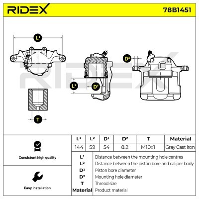 Zacisk Hamulcowy RIDEX 78B1451 78B1451 - foto 6