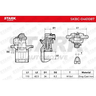 Zacisk Hamulcowy Stark SKBC-0461087 SKBC-0461087 - foto 6