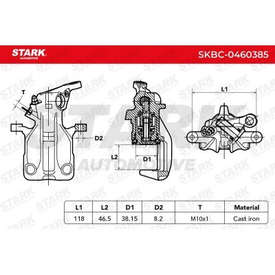 Zacisk Hamulcowy Stark SKBC-0460385 SKBC-0460385 - foto 3