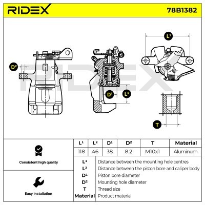 Zacisk Hamulcowy RIDEX 78B1382 78B1382 - foto 7