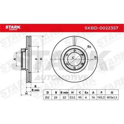 Tarcza hamulcowa Stark SKBD-0022357 SKBD-0022357 - foto 3