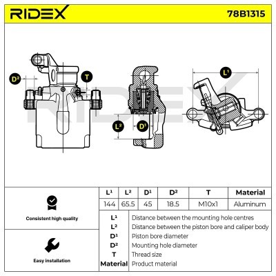 Zacisk Hamulcowy RIDEX 78B1315 78B1315 - foto 6