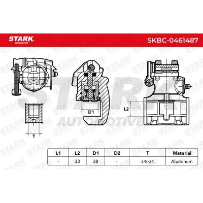 Zacisk Hamulcowy Stark SKBC-0461487 SKBC-0461487 - foto 3