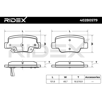 Klocki hamulcowe RIDEX 402B0579 402B0579 - foto 7