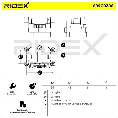 Cewka Zapłonowa RIDEX 689C0286 689C0286 - foto 2