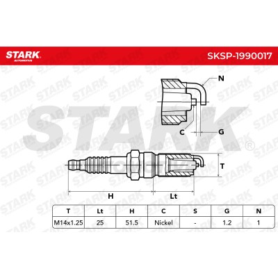 Świeca Zapłonowa Stark SKSP-1990017 SKSP-1990017 - foto 6