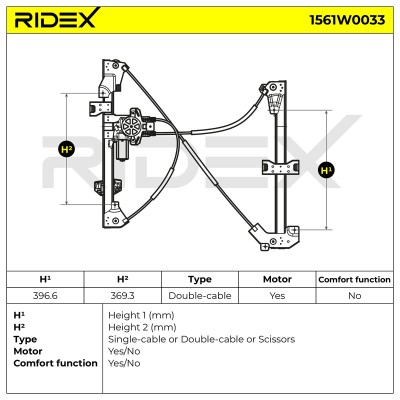 Podnośnik szyby RIDEX 1561W0033 1561W0033 - foto 6