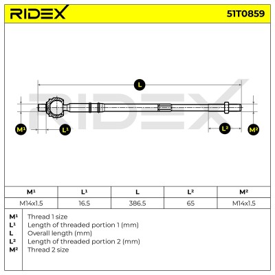Drążek kierowniczy RIDEX 51T0859 51T0859 - foto 9