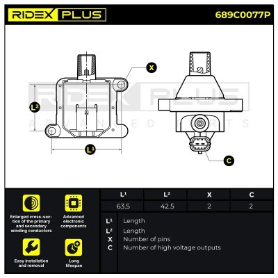Cewka Zapłonowa RIDEX 689C0077P 689C0077P - foto 12