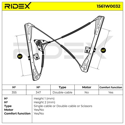Podnośnik szyby RIDEX 1561W0032 1561W0032 - foto 8
