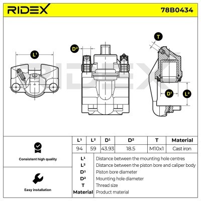 Zacisk Hamulcowy RIDEX 78B0434 78B0434 - foto 5