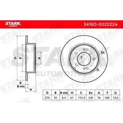 Tarcza hamulcowa Stark SKBD-0022224 SKBD-0022224 - foto 7