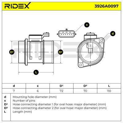 Przepływomierz RIDEX 3926A0097 3926A0097 - foto 6