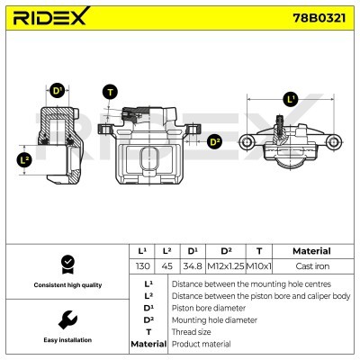 Zacisk Hamulcowy RIDEX 78B0321 78B0321 - foto 4