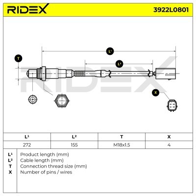 Sonda Lambda RIDEX 3922L0801 3922L0801 - foto 6