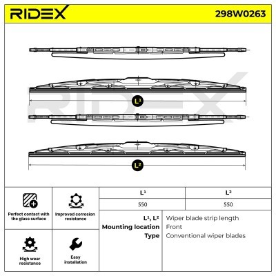 Pióro Wycieraczki RIDEX 298W0263 298W0263 - foto 12