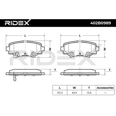 Klocki hamulcowe RIDEX 402B0989 402B0989 - foto 7