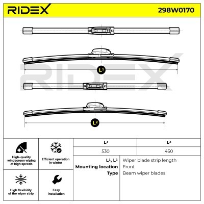 Pióro Wycieraczki RIDEX 298W0170 298W0170 - foto 6