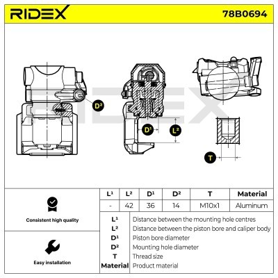 Zacisk Hamulcowy RIDEX 78B0694 78B0694 - foto 6