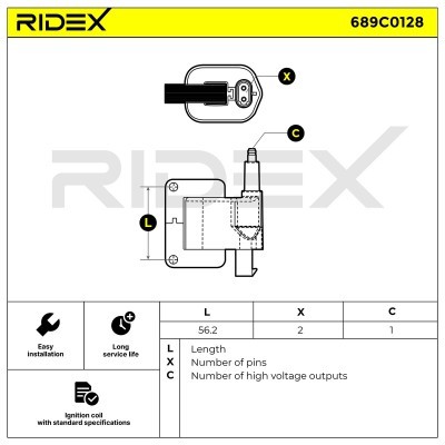 Cewka Zapłonowa RIDEX 689C0128 689C0128 - foto 4